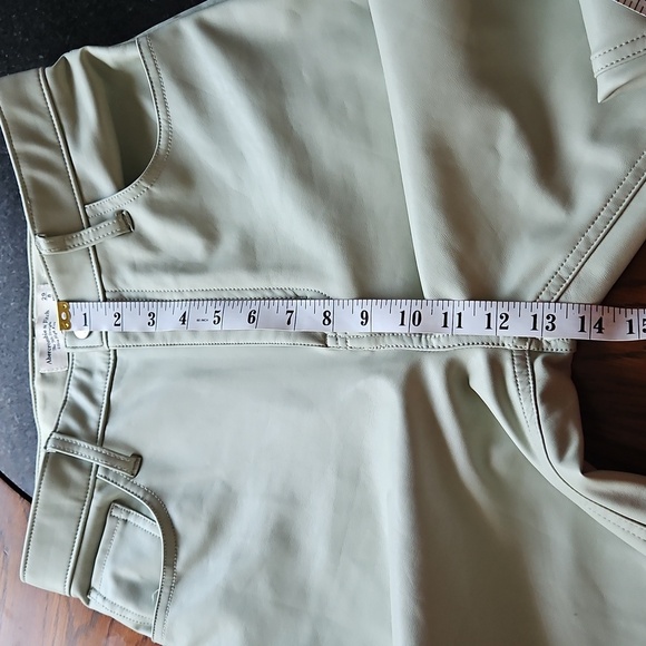 A&F Curve Love Mint Green Faux Leather 90's Ultra High Rise Straight Leg Pant 29 - Picture 13 of 16